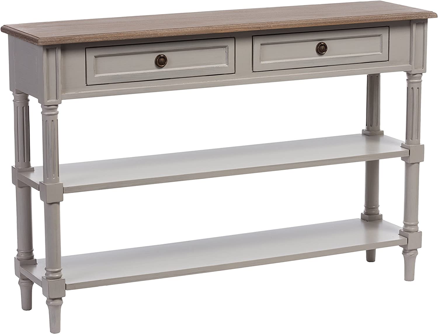 Baxton Studio EDD9VM/M-B-W1 Console Table, White Wash