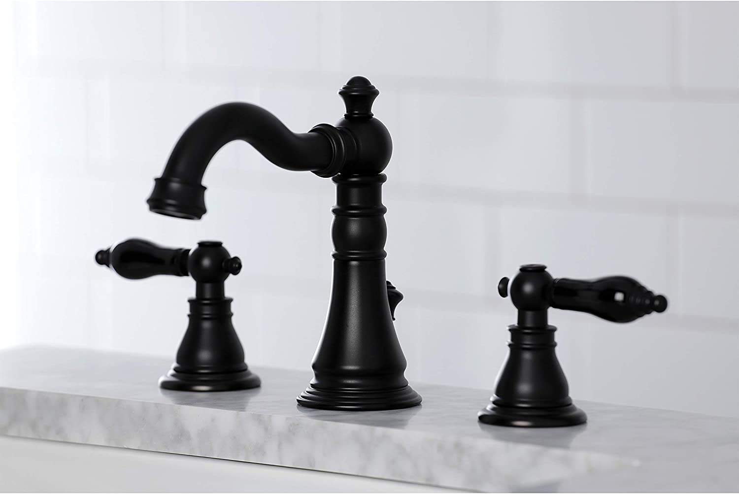 Kingston Brass FSC1970AKL Duchess Widespread Bathroom Faucet, Matte Black