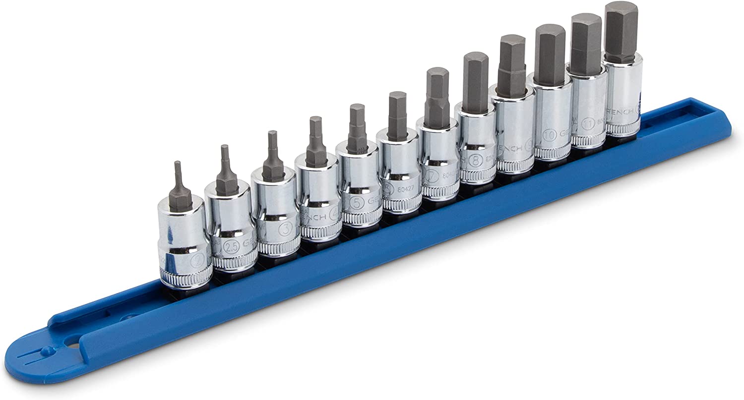 GEARWRENCH 12 Pc. 3/8&#34; Drive Hex Bit Socket Set, Metric - 80580