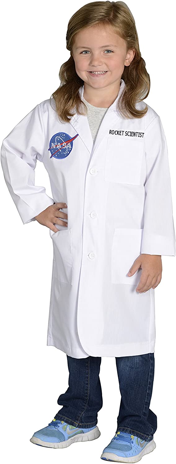 Aeromax Jr. NASA Rocket Scientist Lab Coat, White, Size 8/10