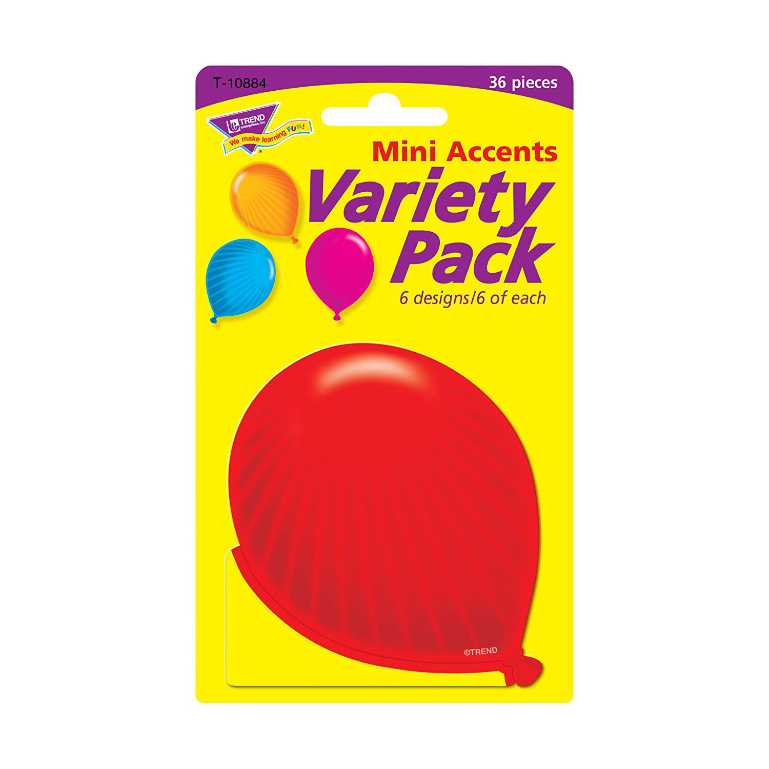 TREND enterprises, Inc. Party Balloons Mini Accents Variety Pack, 36 ct