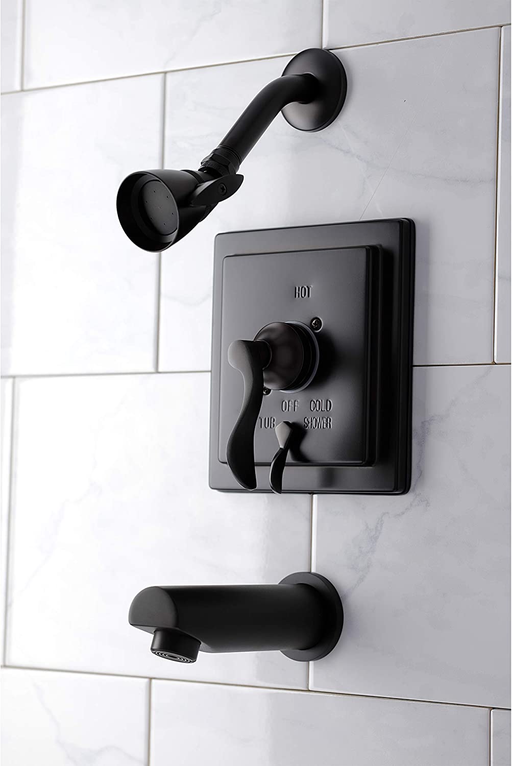 Kingston Brass KB86550DFL Tub and Shower Faucet, Oil Rubbed Bronze