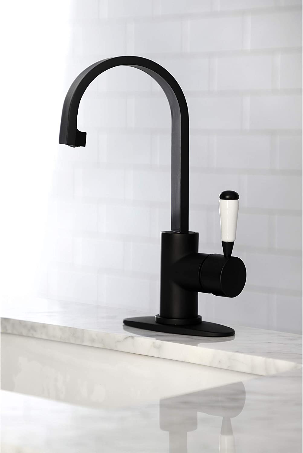 Kingston Brass LS8610DPL Paris Bar Faucet, Matte Black