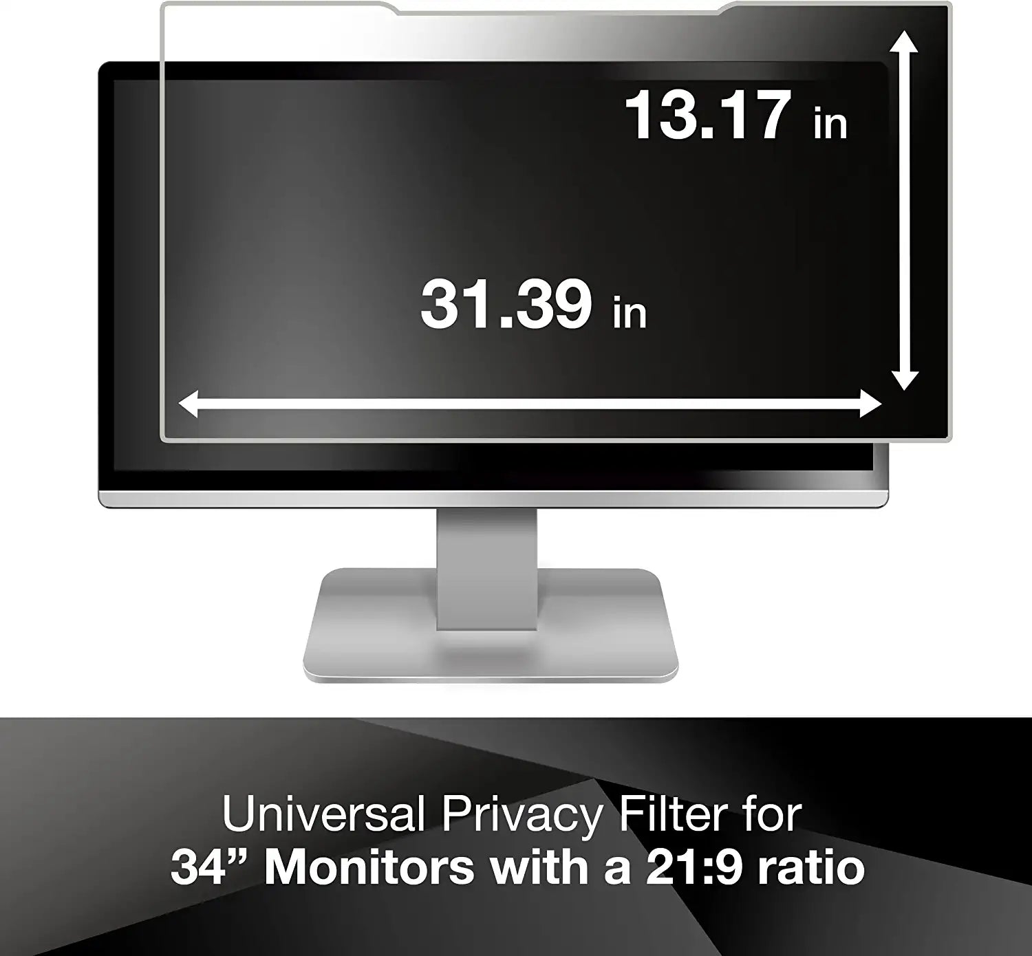 3M Privacy Filter for 34&#34; Widescreen Monitor (21:9) (PF340W2B),Black