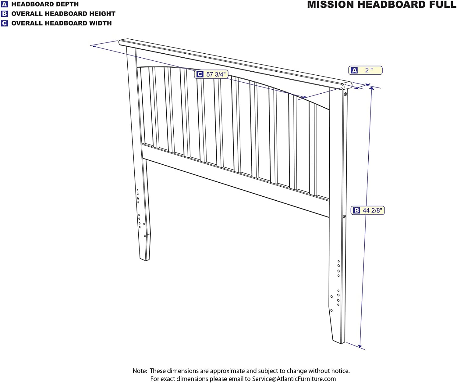 AFI Mission Headboard, Walnut, Full