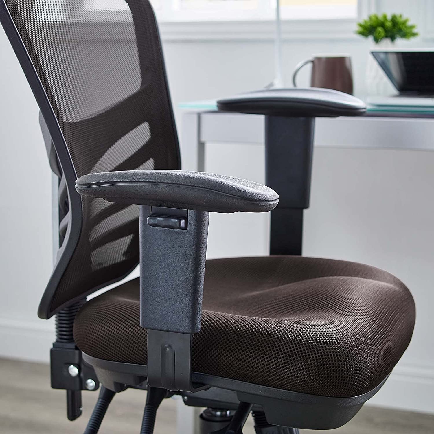 Modway Articulate Ergonomic Mesh Office Chair in Brown