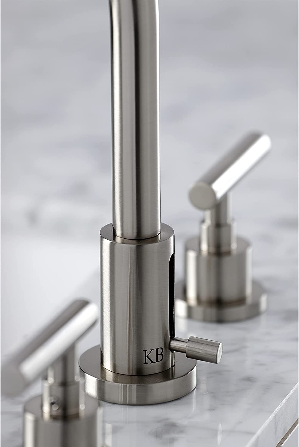 Kingston Brass FSC8938CML Manhattan Widespread Bathroom Faucet, Brushed Nickel