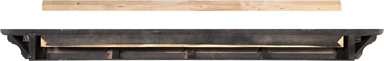 The Crestwood 48 Shelf or Mantel Shelf MDF Black Paint