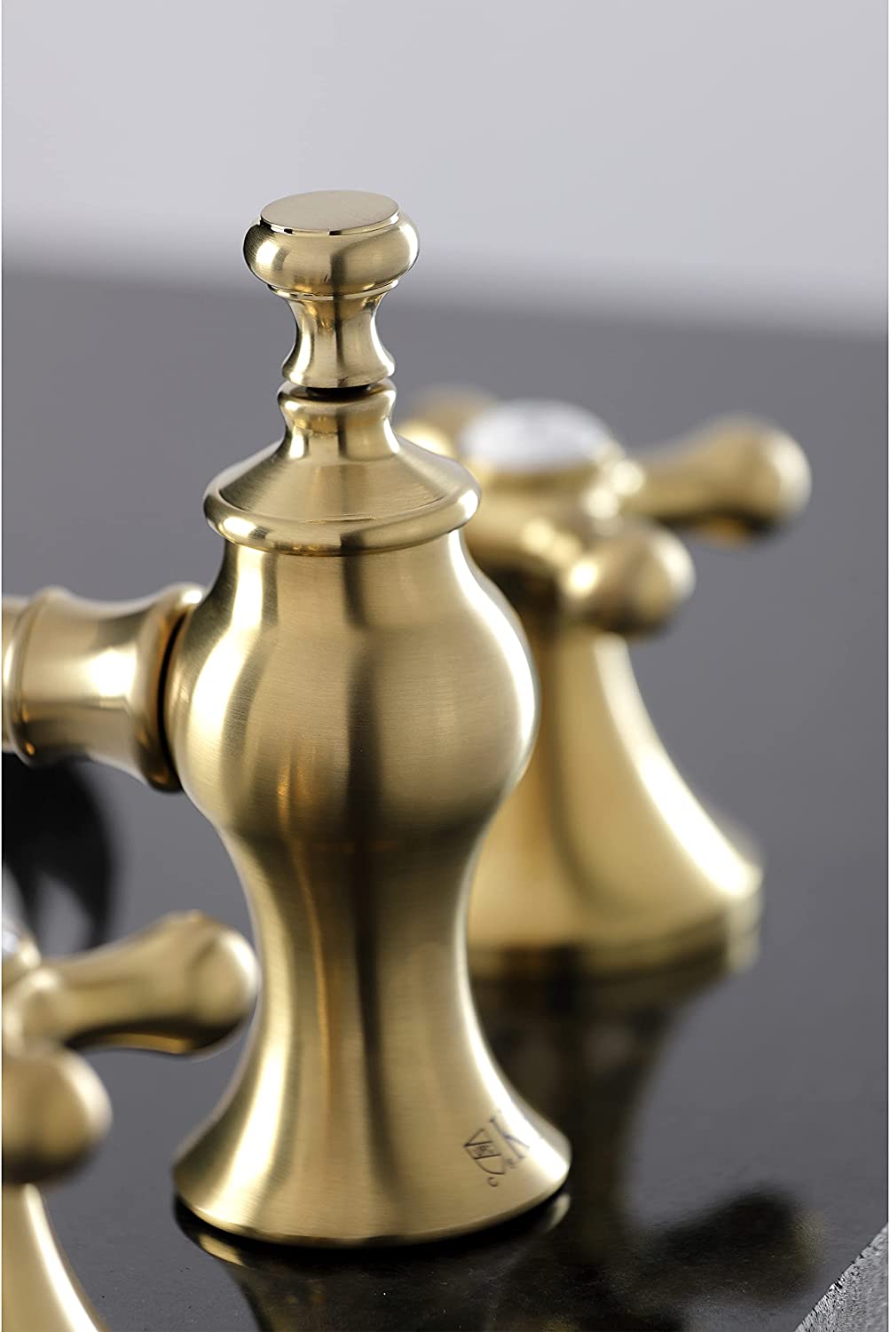 Kingston Brass KC7067AX Vintage 8 in. Widespread Bathroom Faucet, Brushed Brass