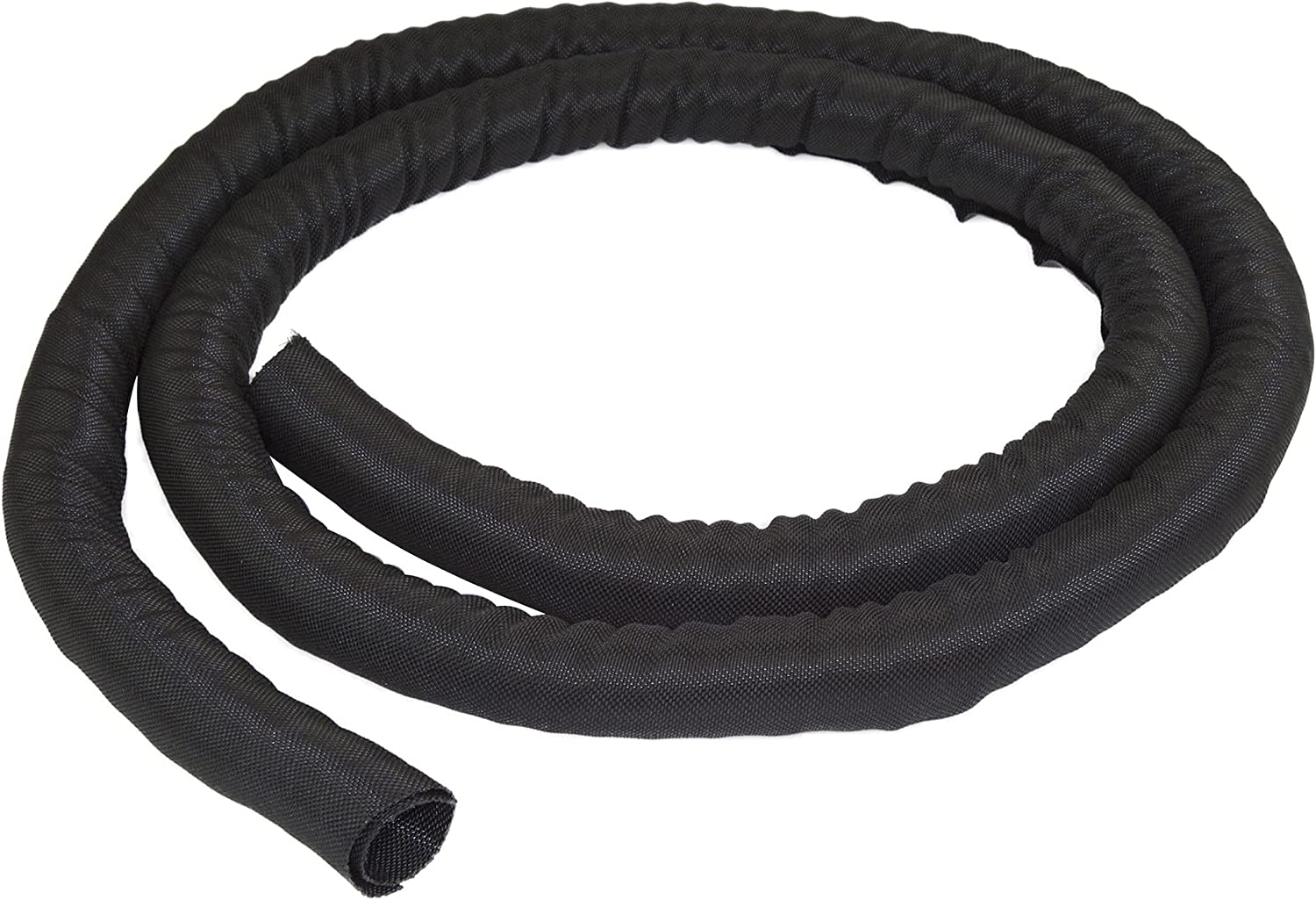 StarTech.com 6.5&#39; (2m) Cable Management Sleeve - Flexible Coiled Cable Wrap - 1.0-1.5&#34; dia. Expandable Sleeve - Polyester Cord Manager/Protector/Concealer - Black Trimmable Cable Organizer (WKSTNCM)
