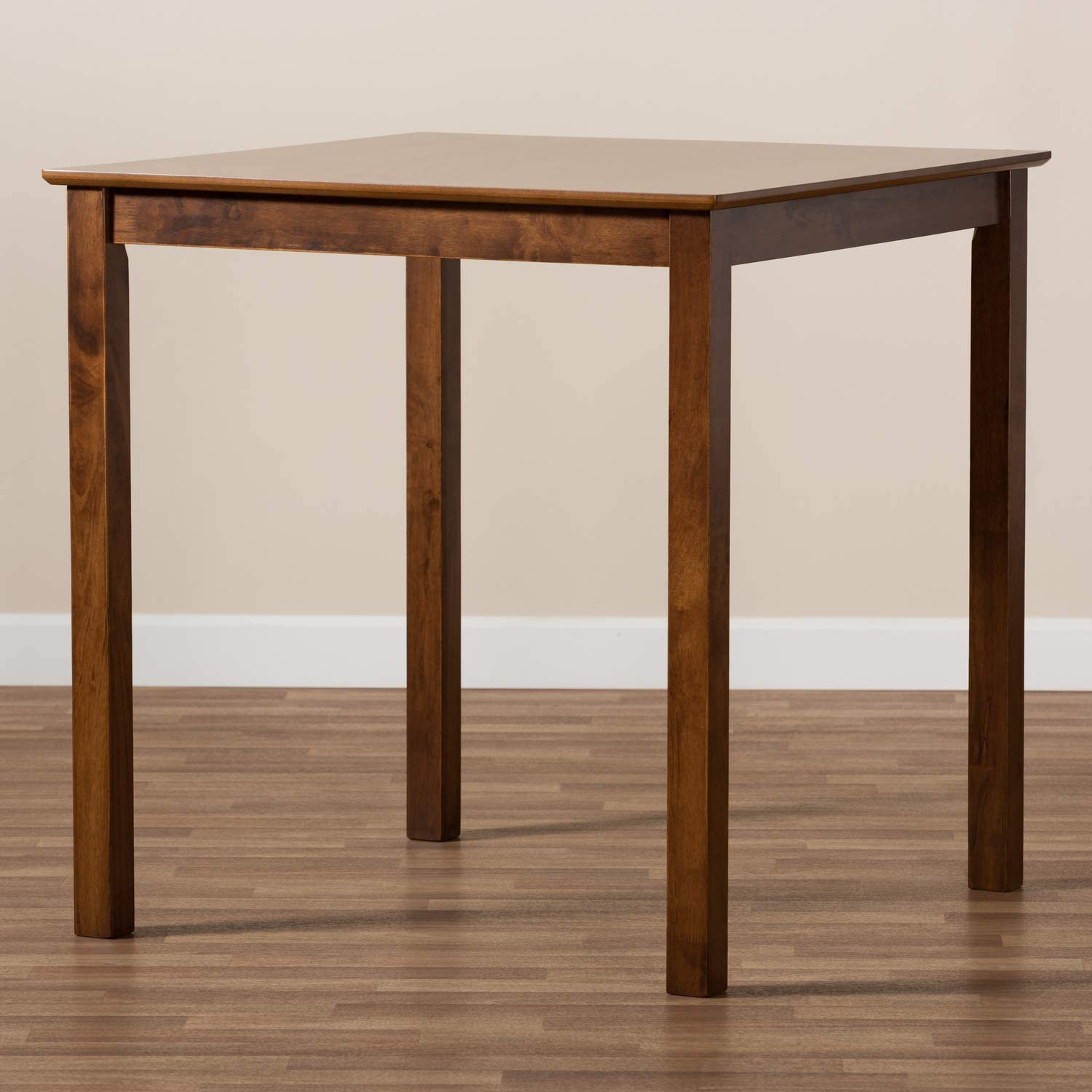 Baxton Studio Lenoir Modern and Contemporary Walnut Brown Finished Wood Counter Height Pub Table