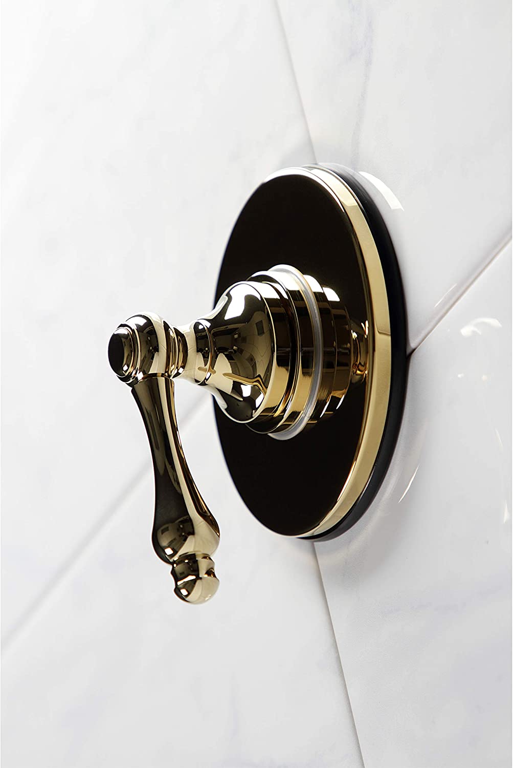 Kingston Brass KS3032AL Three-Way Diverter Valve with Trim Kit, Polished Brass