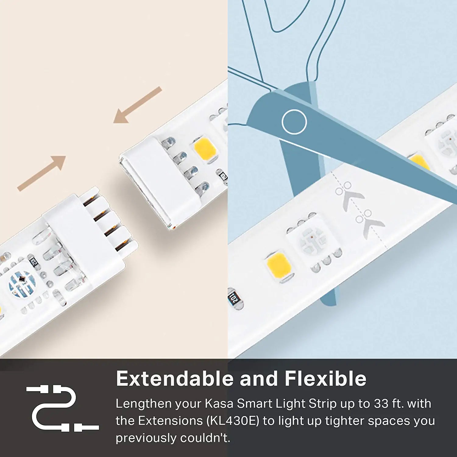 Kasa Smart Premium LED Light Strip KL430, 16 Color Zones RGBIC with Approx. 1400 lumen High Brightness, 6.6ft Wi-Fi LED Lights Work w/ Alexa &amp; Google Home, PU Coating, 2 Yr Warranty