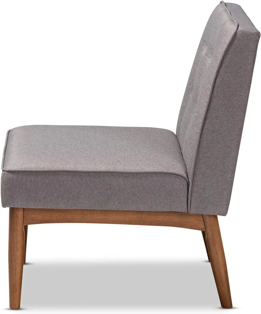 Baxton Studio Arvid Mid-Century Modern Gray Fabric Upholstered Wood Dining Chair