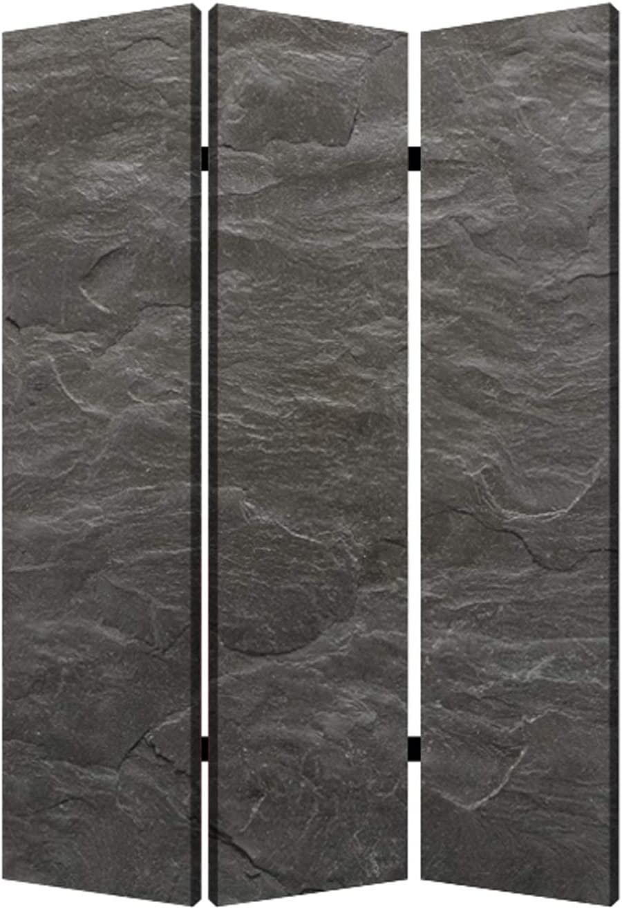 Screen Gems Black Slate 3-panel Room Divider 6 ft. Tall