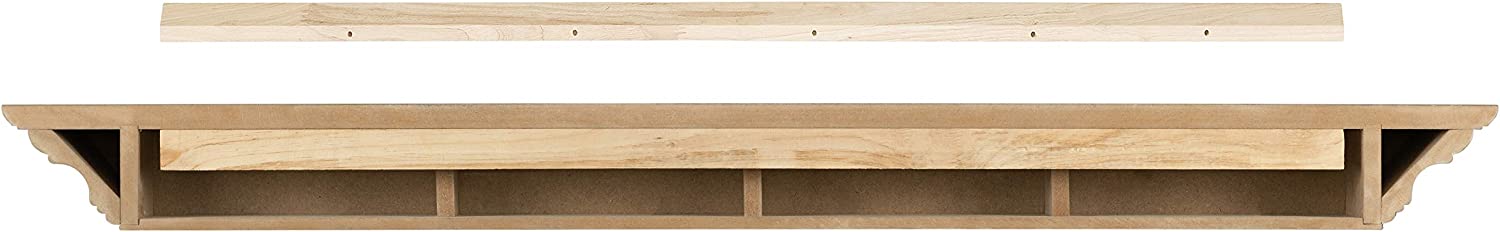 The Crestwood 60 Shelf or Mantel Shelf MDF Black Paint