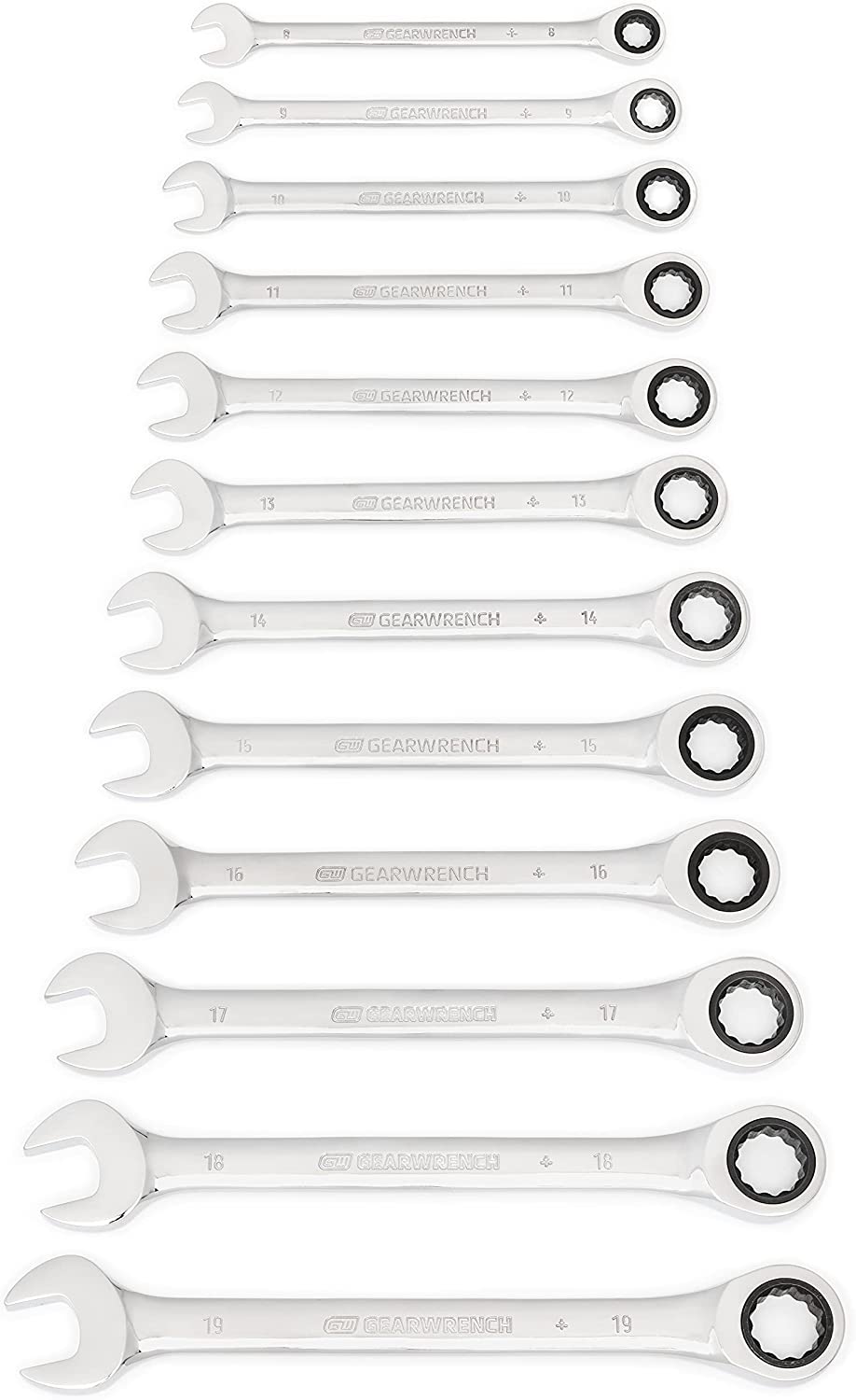 GEARWRENCH 12 Pc. 12 Pt. Ratcheting Combination Wrench Set, Metric - 9412