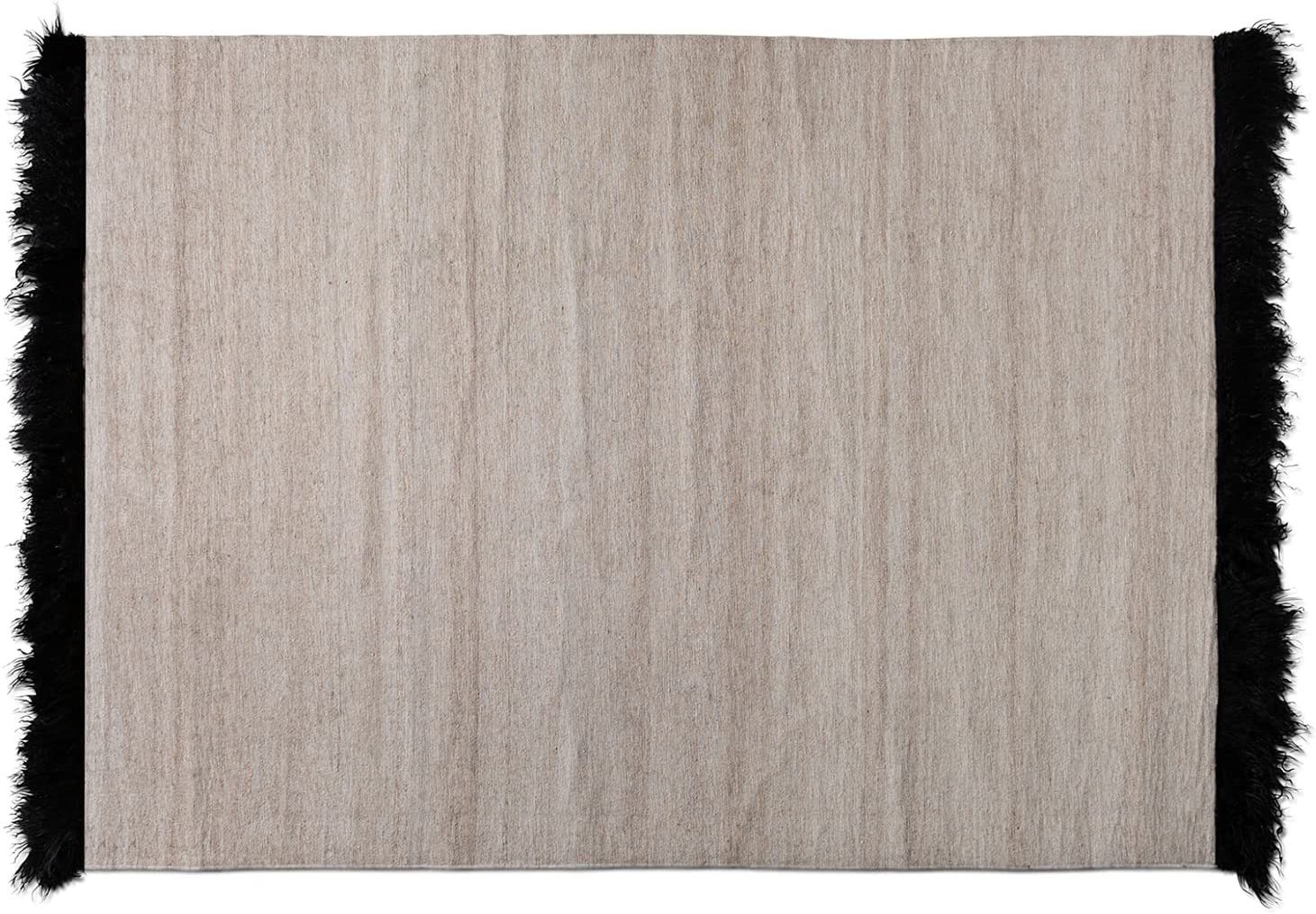 Baxton Studio Dalston Modern and Contemporary Beige and Black Handwoven Wool Blend Area Rug
