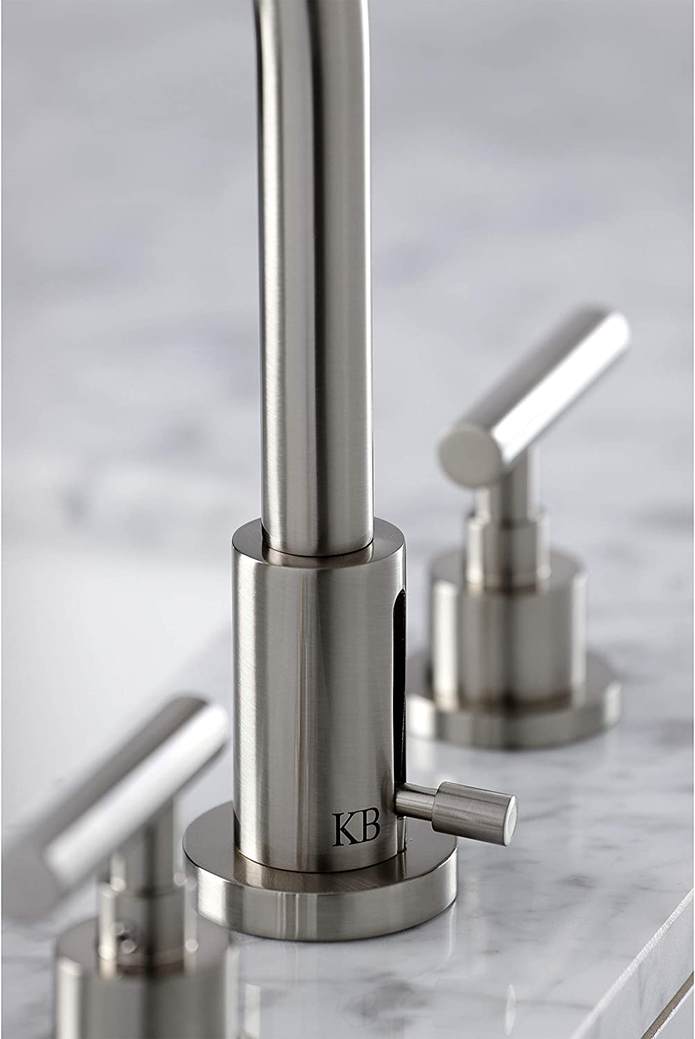 Kingston Brass FSC8958CML Manhattan Widespread Bathroom Faucet, Brushed Nickel