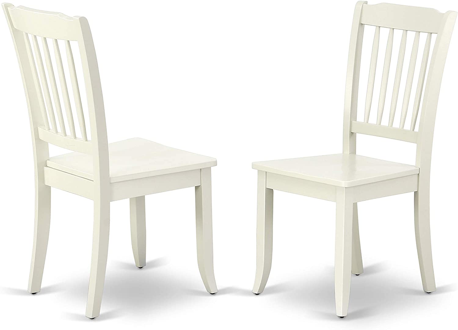 East West Furniture 5PC Round 36 inch Table and 4 vertical slatted Chairs, Buttermilk &amp; Cherry