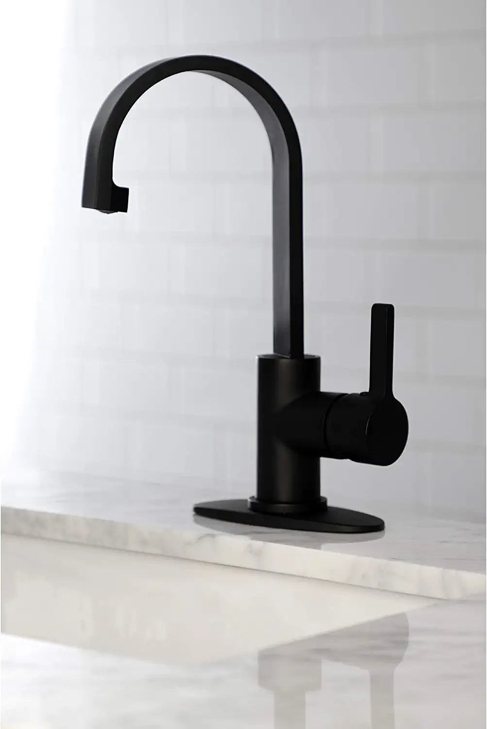 Kingston Brass LS8610CTL Continental Bar Faucet, Matte Black