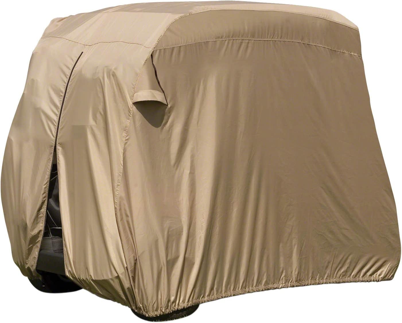 Classic Accessories Fairway Golf Cart Easy-On Cover, Tan, Fits Club Car Precedent, Yamaha Drive &amp; EZ Go