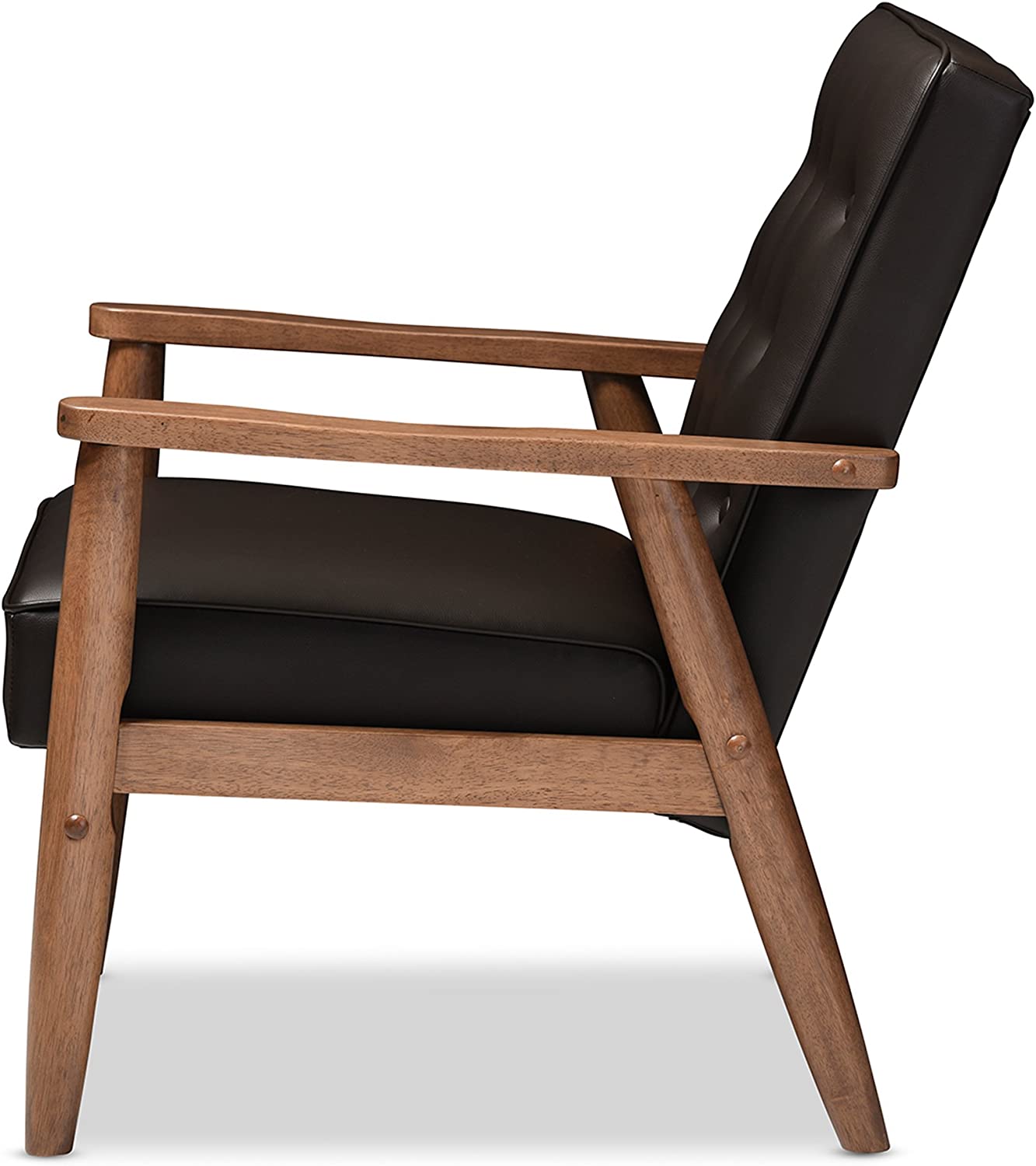 Baxton Studio BBT8013-Brown Chair armchairs, Brown