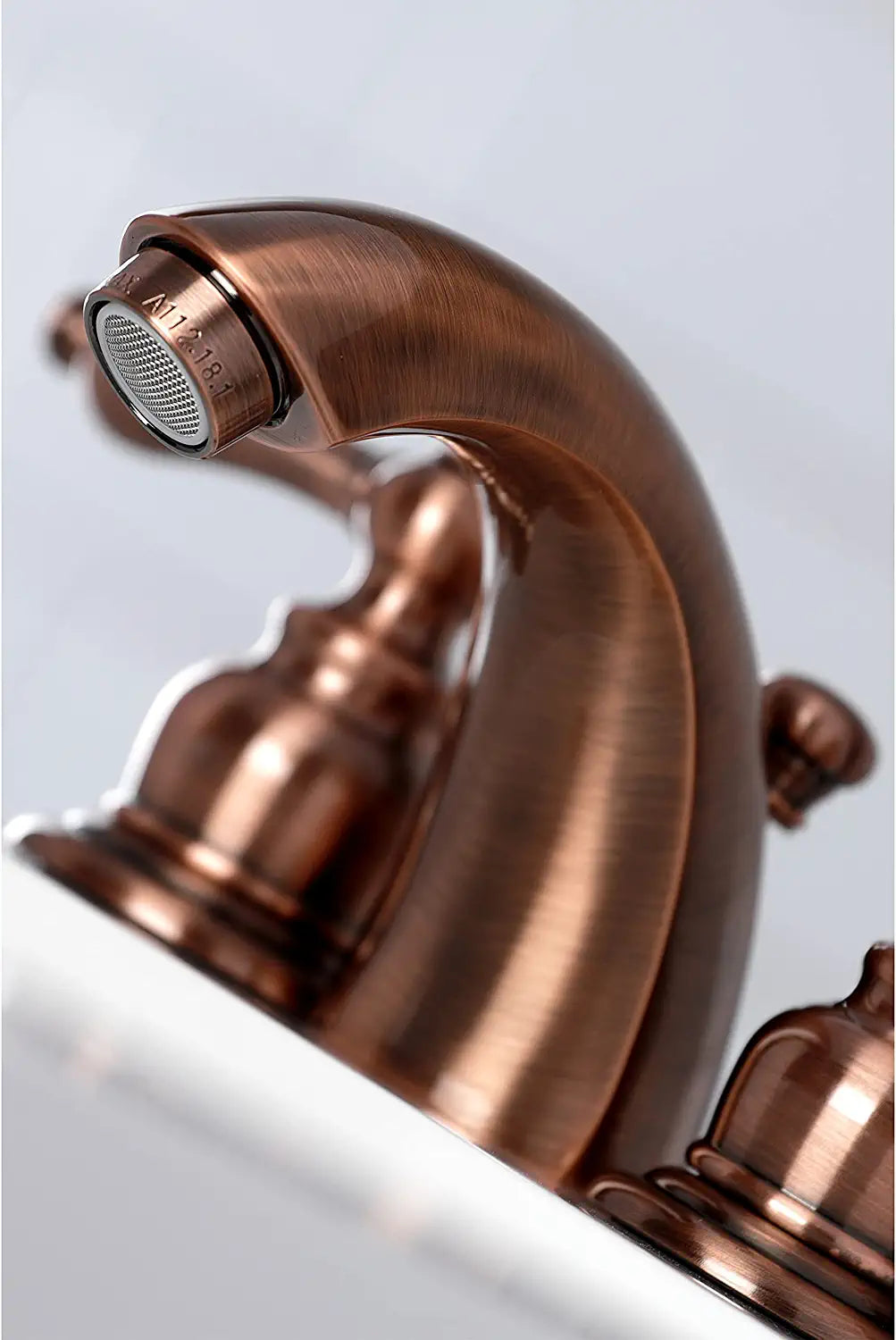 Kingston Brass KB946AL Victorian Mini-Widespread Bathroom Faucet, Antique Copper