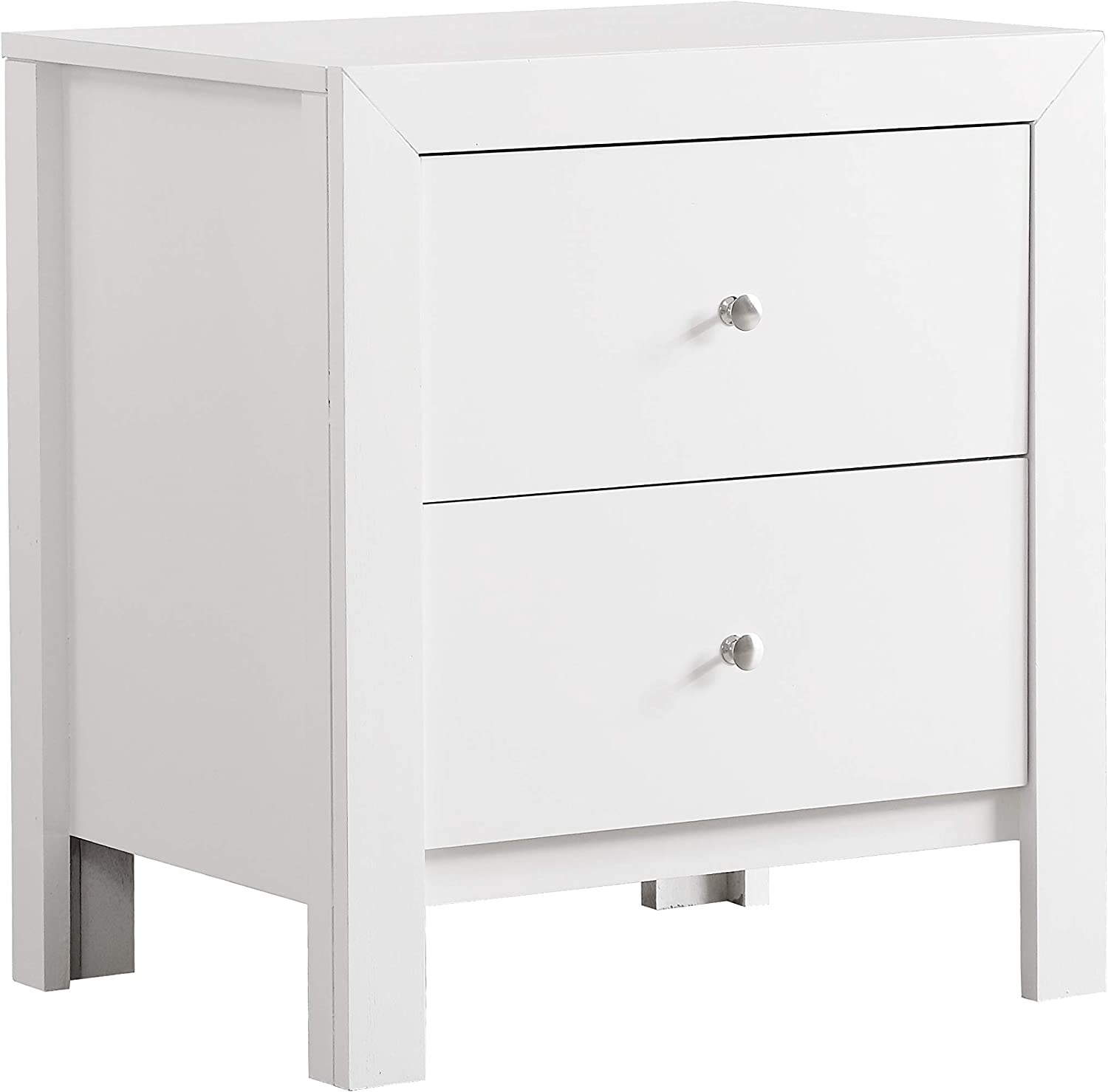 Glory Furniture 2 Drawer Nightstand, White