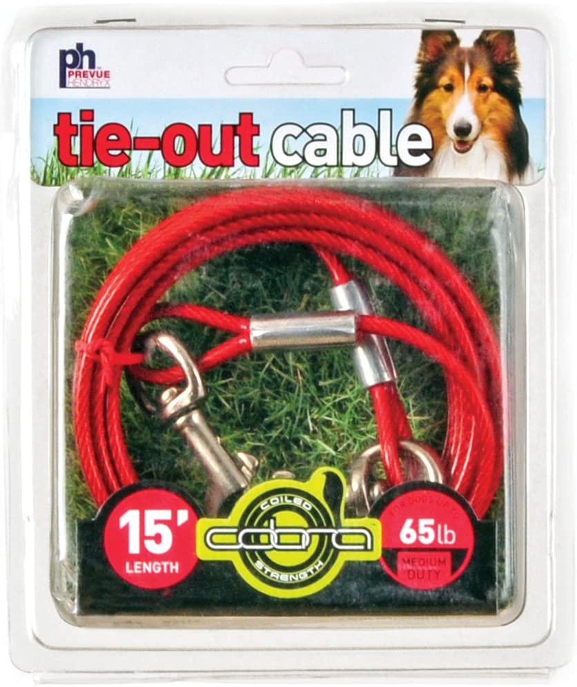 Prevue Pet Products 2119 Medium-Duty 15&#39; Tie-Out Cable