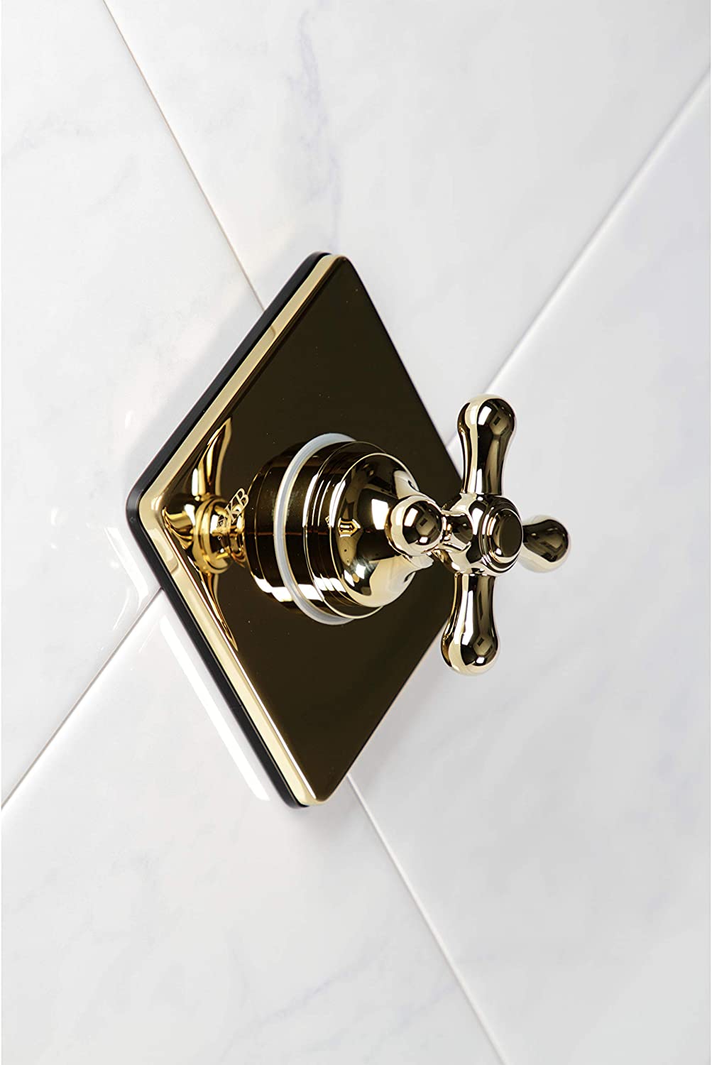 Kingston Brass KS3042AX Three-Way Diverter Valve with Trim Kit, Polished Brass