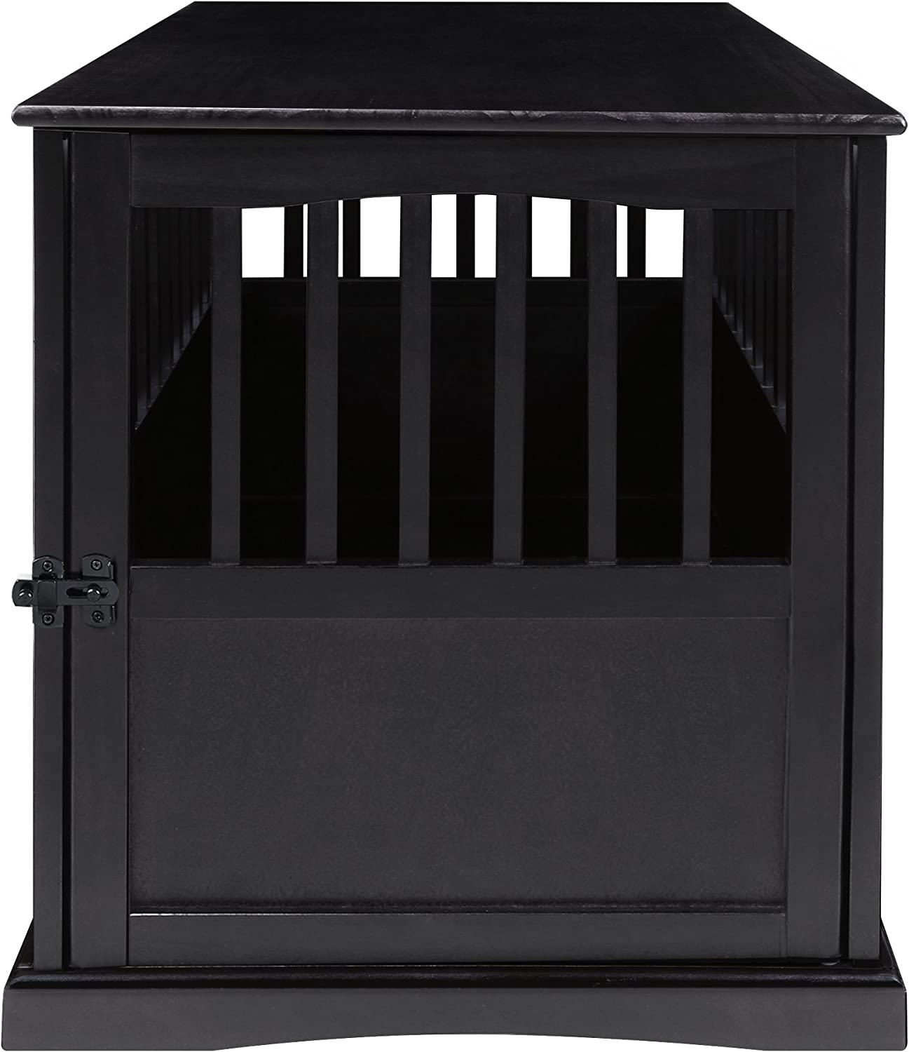 Casual Home Wooden Large Pet Crate, End Table, Black