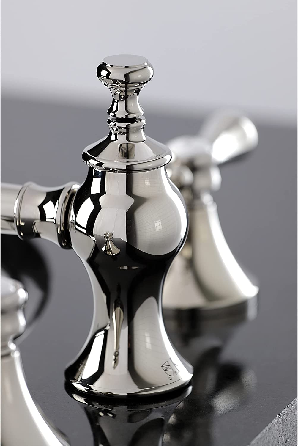 Kingston Brass KC7066BAL Heirloom Widespread Bathroom Faucet, Polished Nickel