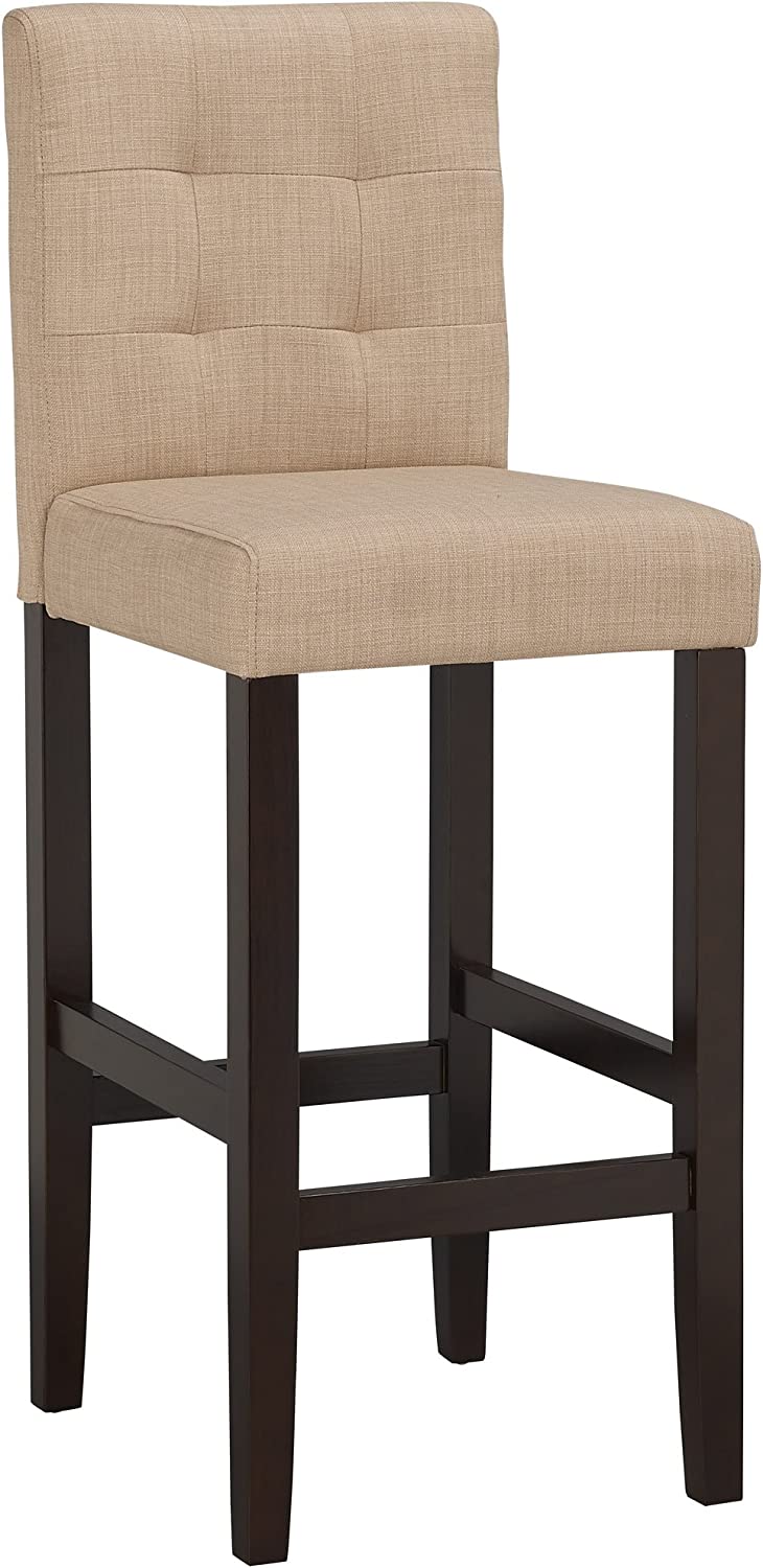 Boraam Lyon Bar Height Stool, 29-Inch, Khaki