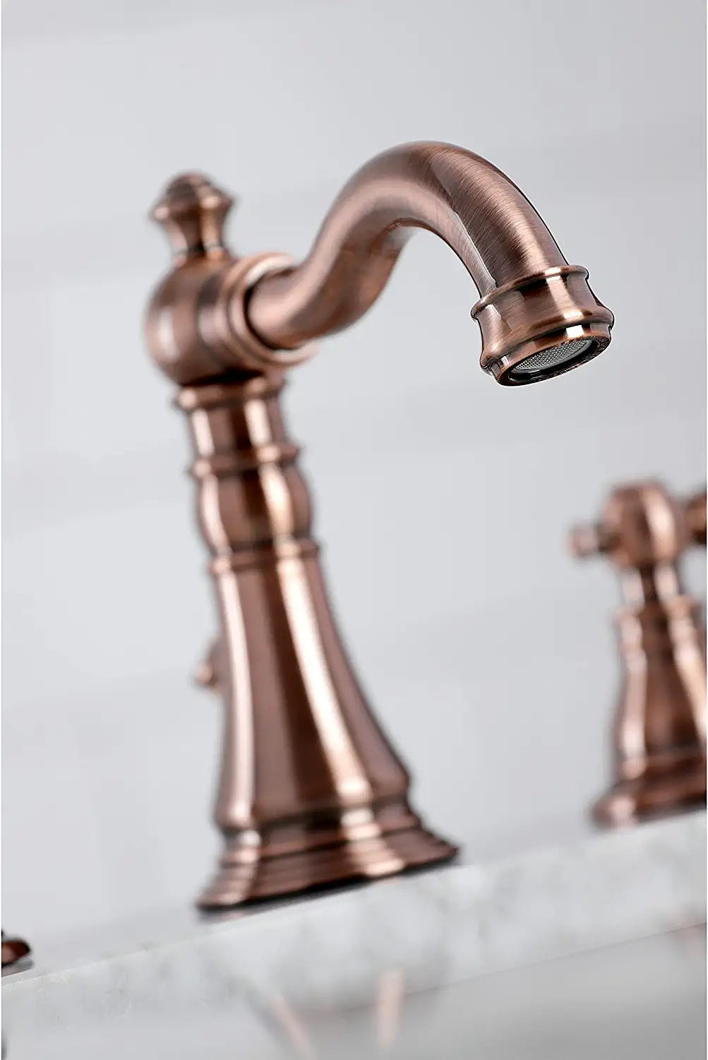 Kingston Brass FSC197AKLAC Duchess Widespread Bathroom Faucet, Antique Copper