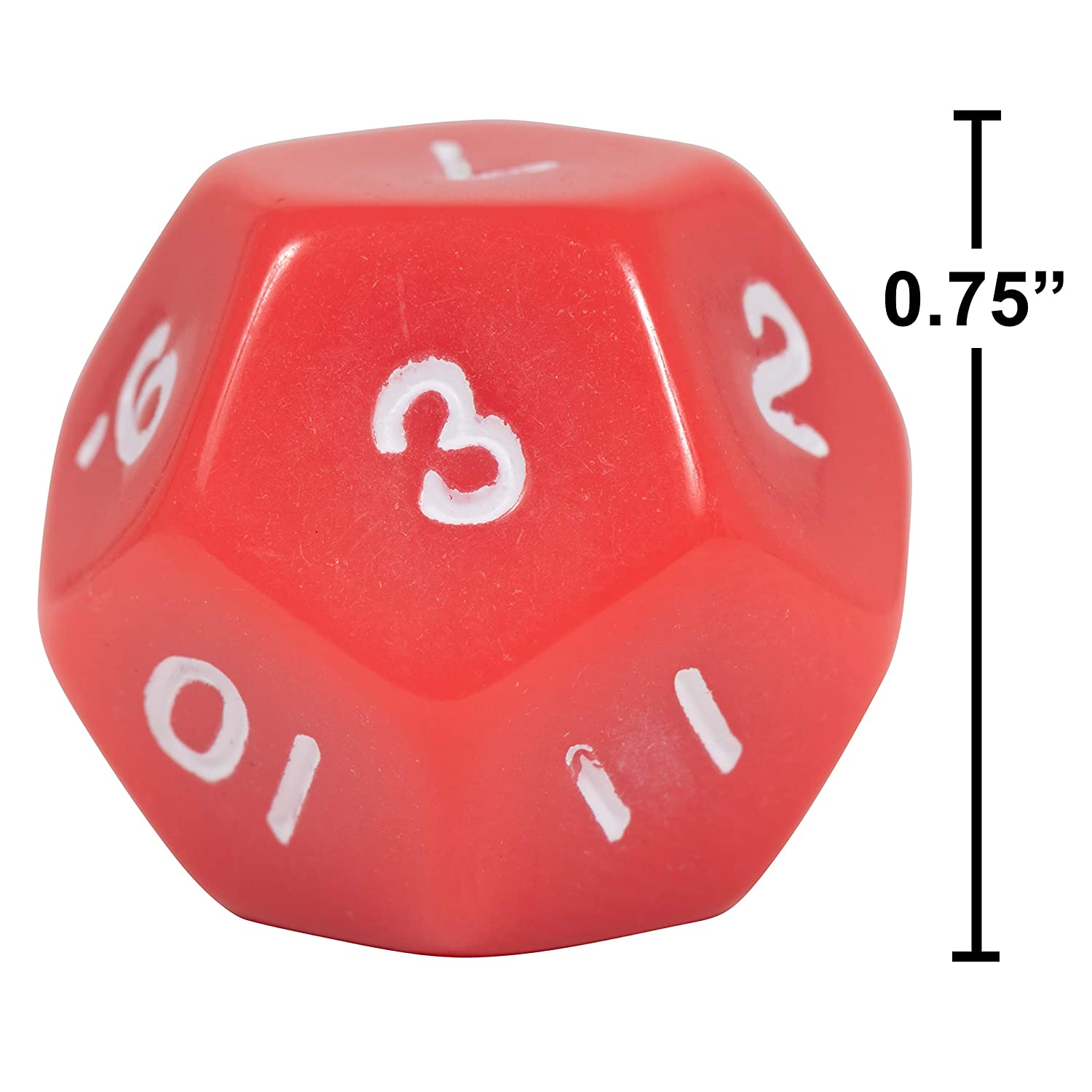 LEARNING ADVANTAGE Polyhedra Dice - 12 Sides - Set of 12 - Hands-on Math Manipulative - Teach Numeracy - Math Games for Kids