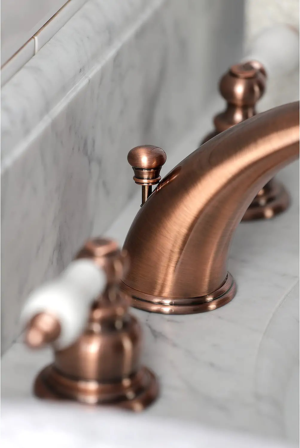 Kingston Brass KB966PL Magellan Widespread Bathroom Faucet, Antique Copper