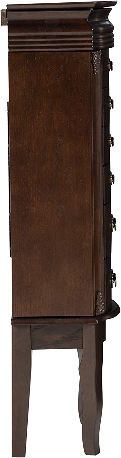 Powell Italian Influenced Transitional Espresso Jewelry Armoire