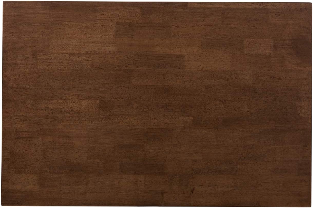 Baxton Studio Tarelle Mid-Century Modern Walnut-Finished Light Grey Fabric Upholstered 5-Piece Dining Set Grey//Medium Wood/Mid-Century/Table/Fabric Polyester 100%&#34;/Rubber Wood/Foam