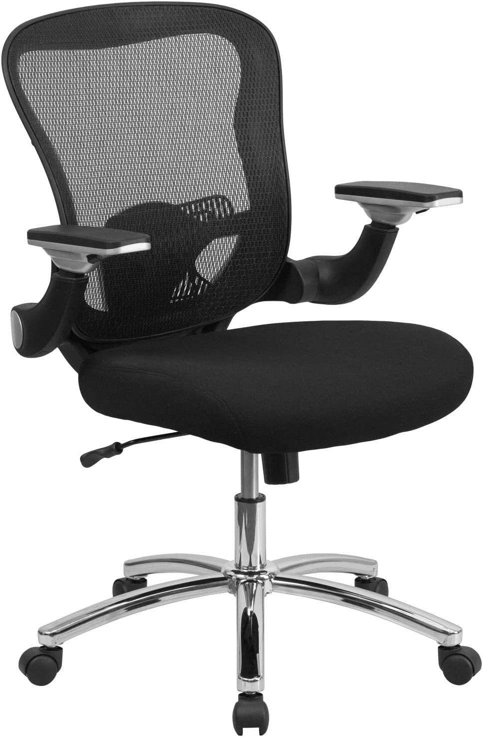 Flash Furniture Mid-Back Black Mesh Executive Swivel Ergonomic Office Chair with Height Adjustable Flip-Up Arms