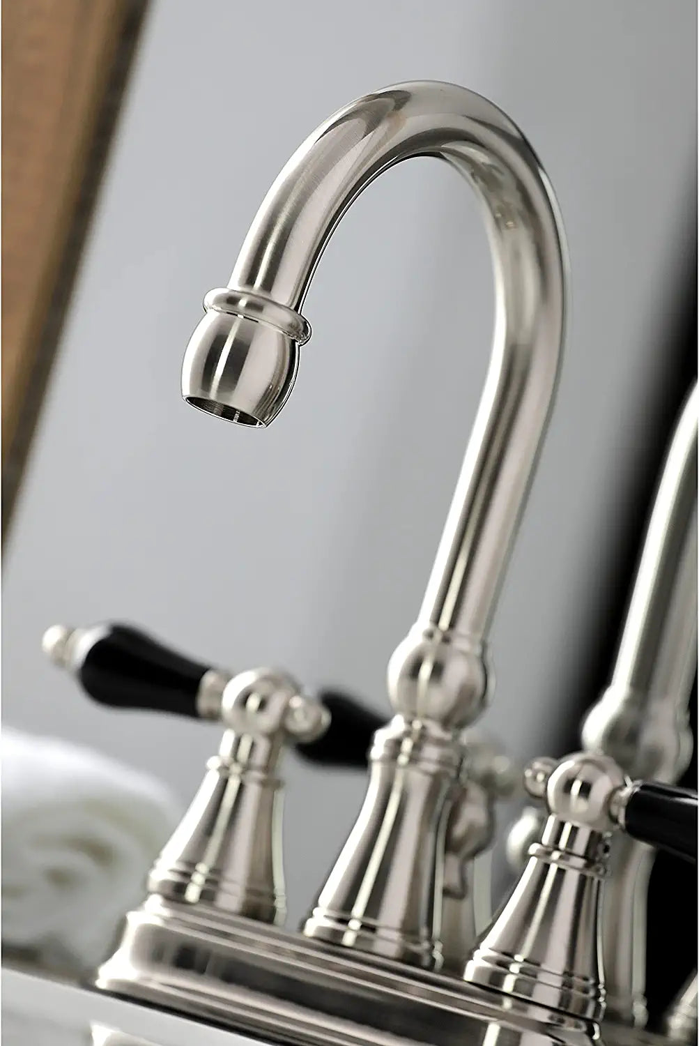 Kingston Brass KS2618PKL Duchess 4&#34; Centerset Bathroom Faucet, Brushed Nickel