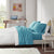 Intelligent Design ID20-1252Cotton Blend Jersey Knit Wrinkle Resistant, Soft Sheets with 14" Deep Pocket All Season, Cozy Bedding-Set, Matching Pillow Case, King, 4 Piece , Teal