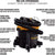 Vacmaster Professional - Professional Wet/Dry Vac, 12 Gallon, Beast Series, 5.5 HP 2-1/2&#34; Hose (VJH1211PF0201) , Black