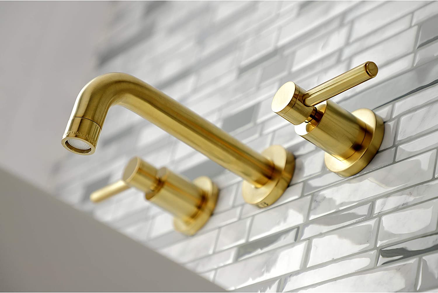 Kingston Brass KS8127DL Concord Bathroom Faucet, Brushed Brass