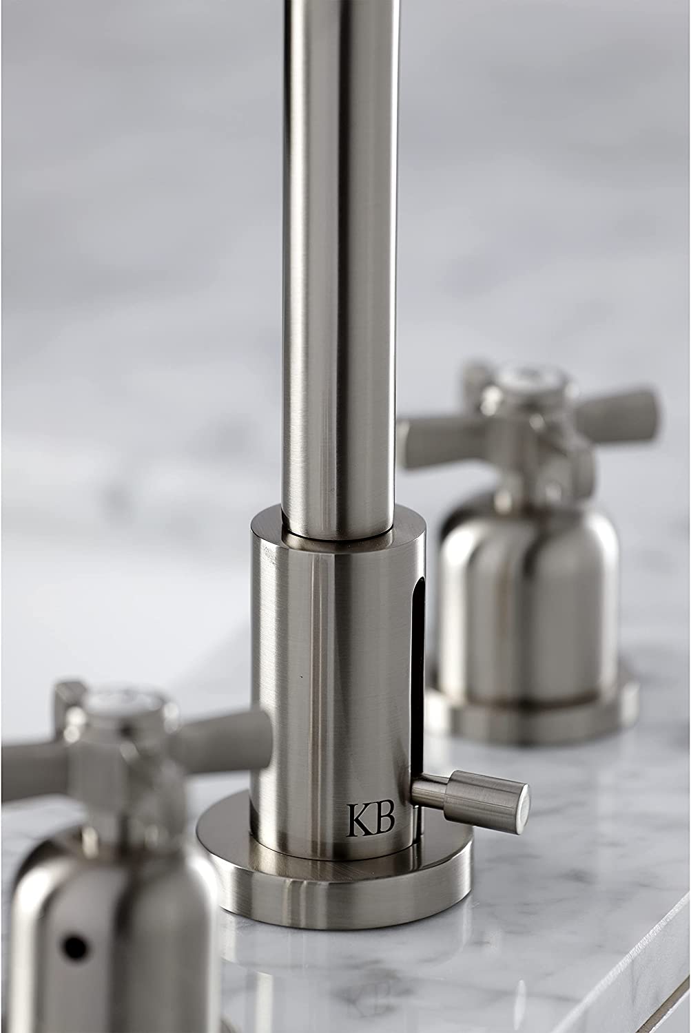 Kingston Brass FSC8958ZX Millennium Widespread Bathroom Faucet, Brushed Nickel