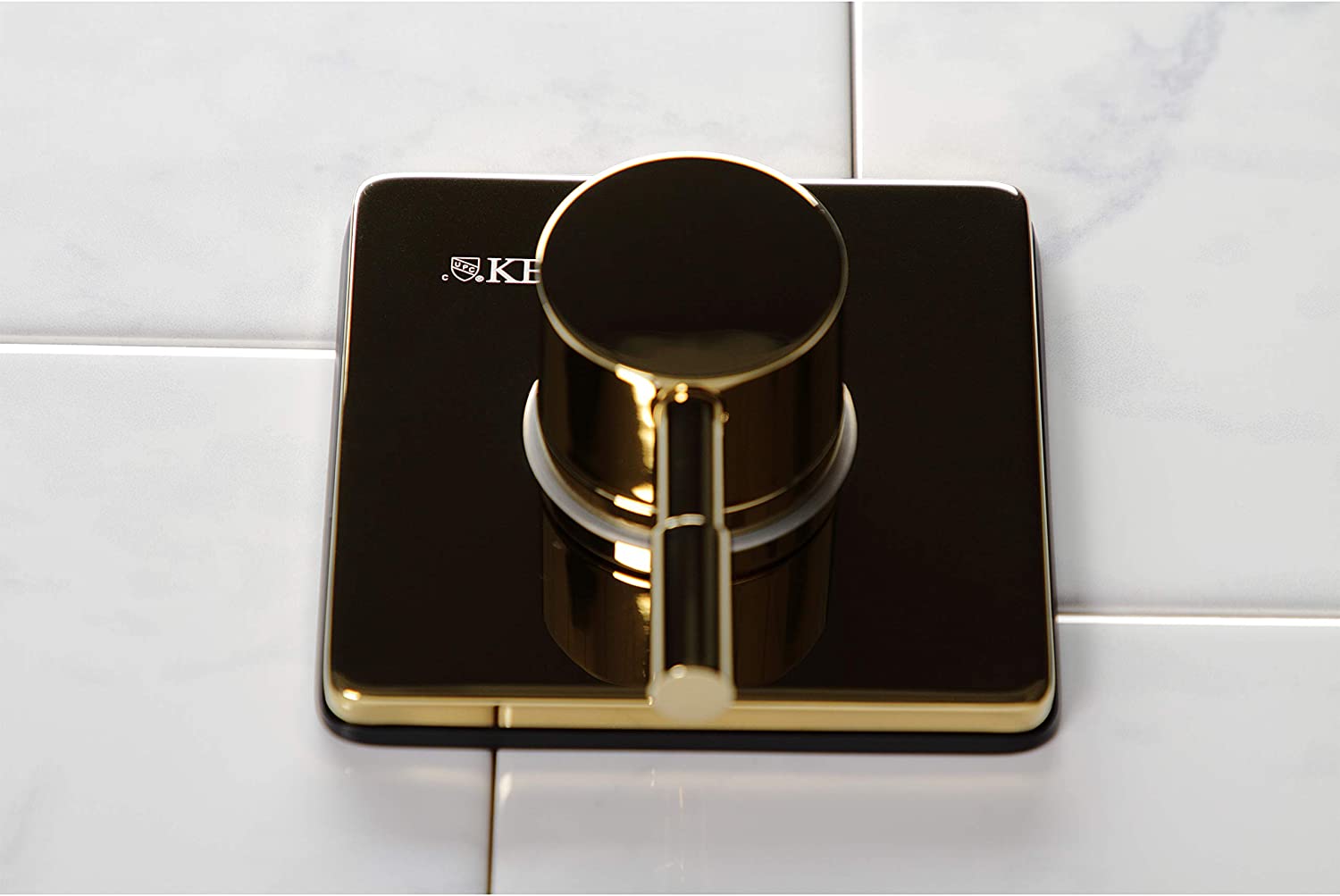 Kingston Brass KS3042DL Concord Three-Way Diverter Valve with Trim Kit, Polished Brass