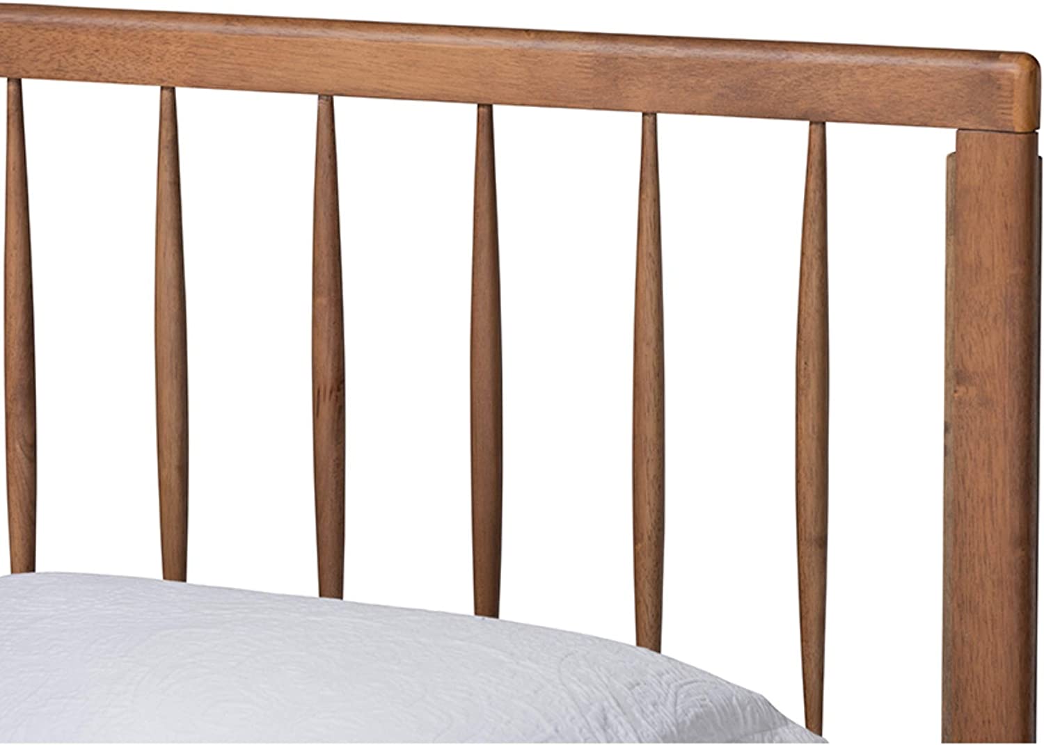 Baxton Studio Sora Mid-Century Modern Ash Walnut Finished Wood Twin Size Platform Bed