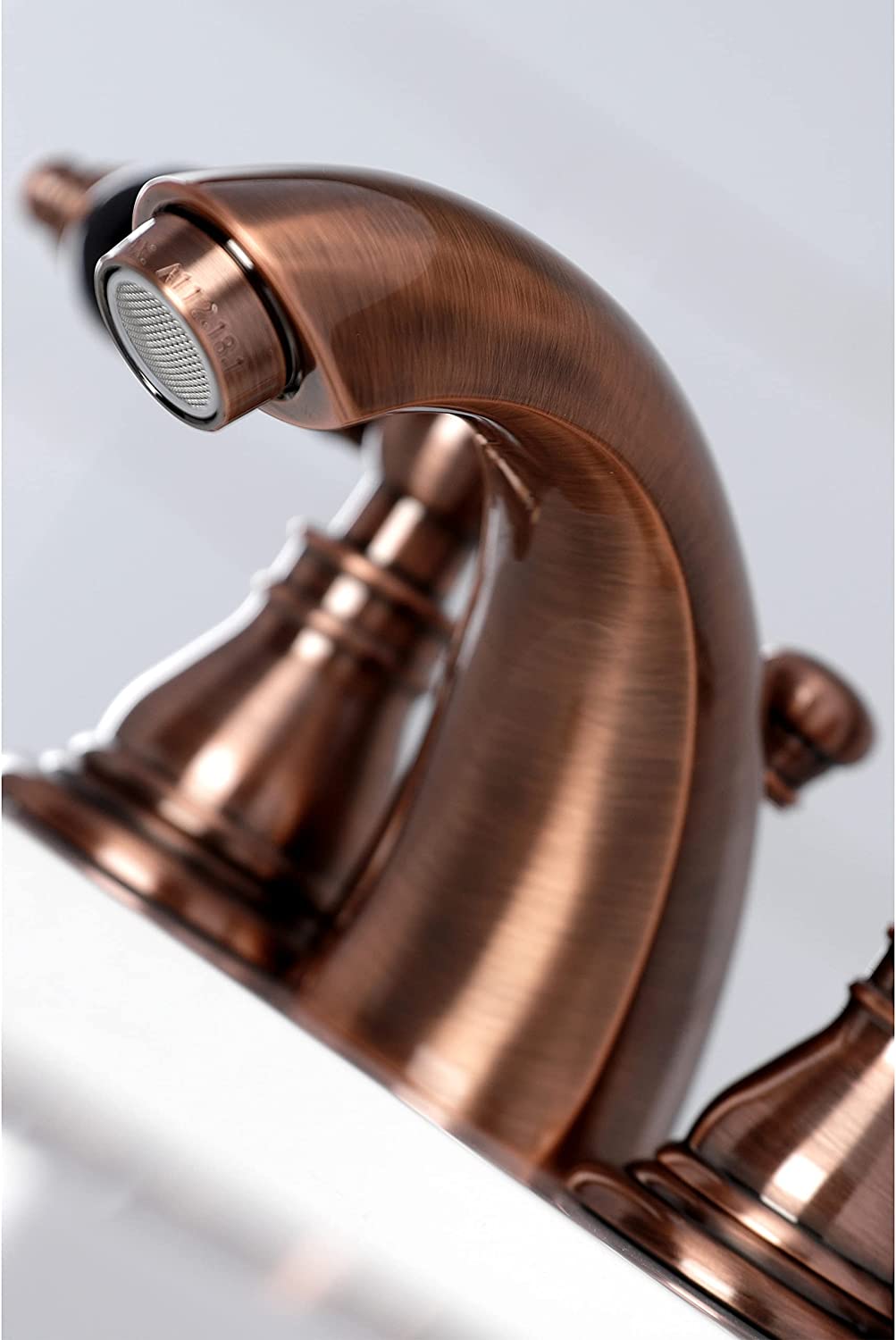 Kingston Brass KB956AKL Duchess Mini-Widespread Bathroom Faucet, Antique Copper