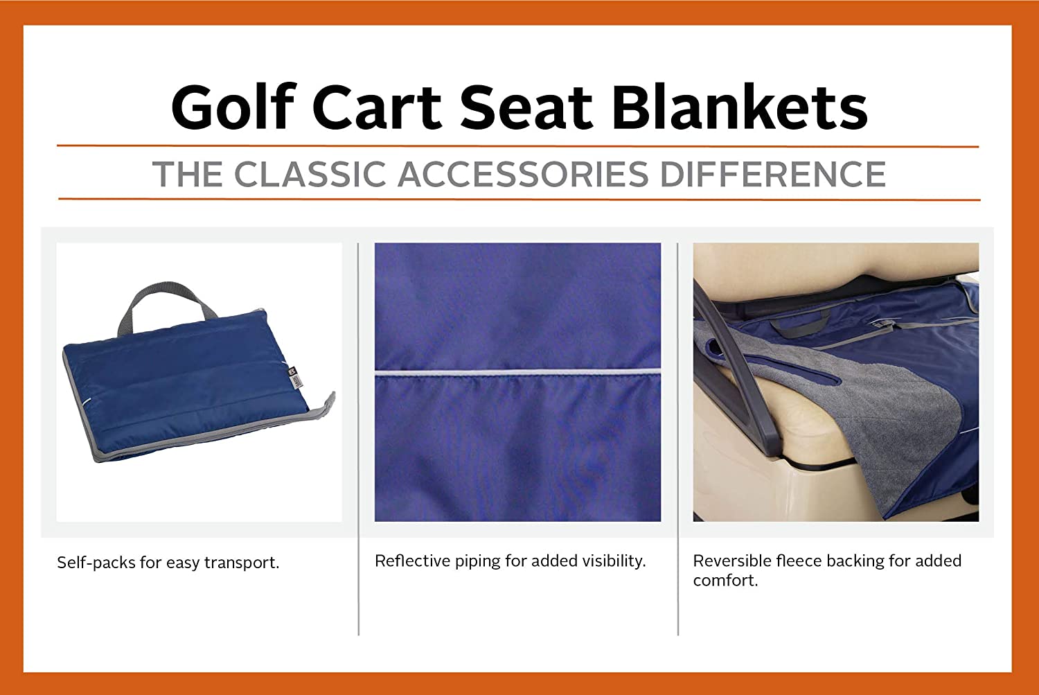 Classic Accessories Fairway Golf Cart Seat Blanket/Cover