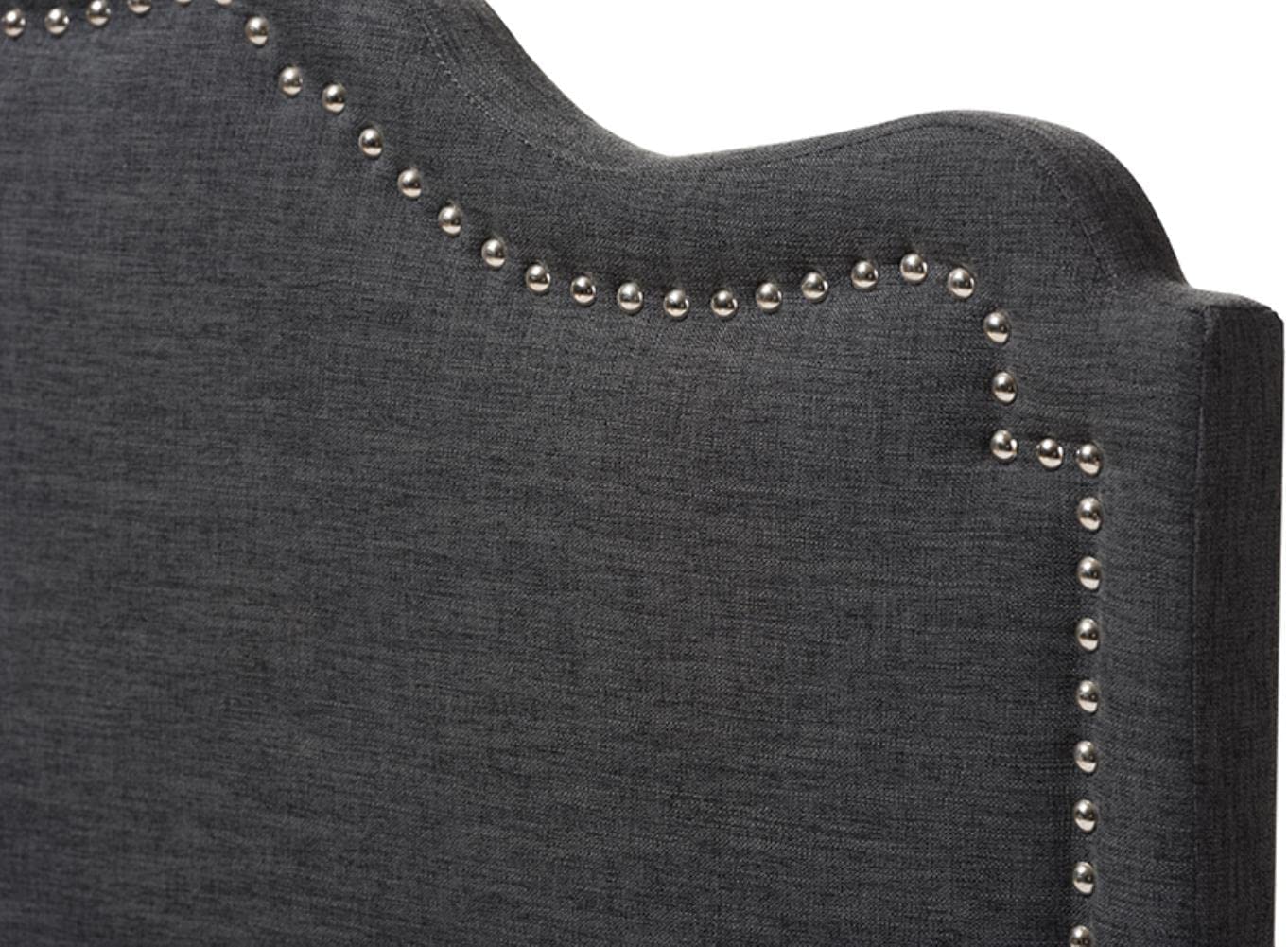 Baxton Studio Nadeen Modern and Contemporary Dark Grey Fabric King Size Headboard